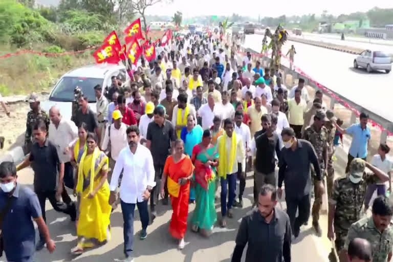 LOKESH YUVAGALAM PADAYATRA  AT TIRUPATI