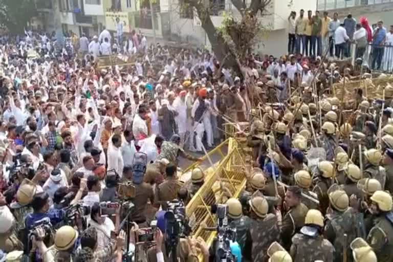 lathi charge on sarpanch in panchkula