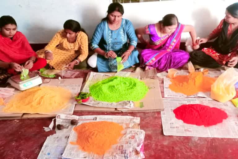 HERBAL GULAL IN DURG HOLI