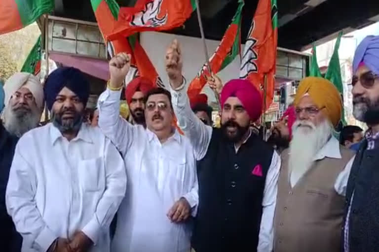 BJP Protest Against AAP: BJP protested against Bhagwant Mann in Amritsar