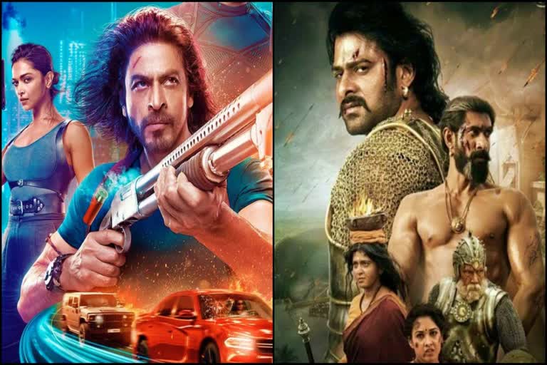 sharukh khan pathaan movie surpassed bahubali2 hindi lifetime collections