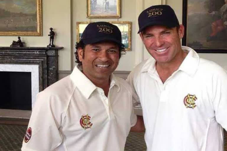 Sachin Recalled Memories With Warne ETV BHARAT