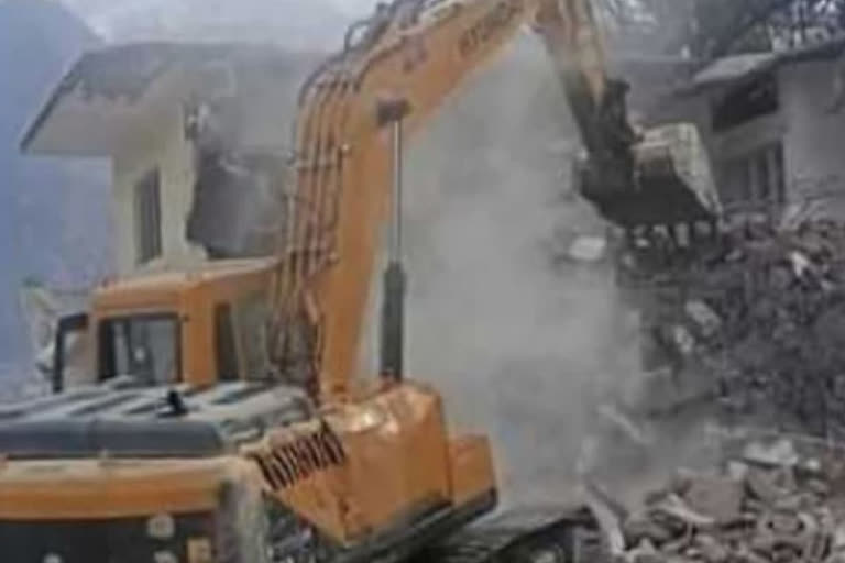 abbas ansari's house being demolished