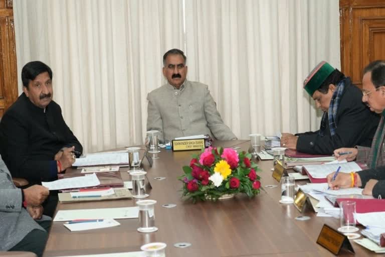 cabinet meeting chaired by Chief Minister Sukhwinder Singh Sukhu