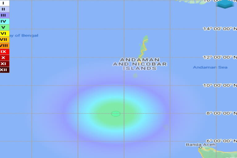 earthquake occurred in the Nicobar islands