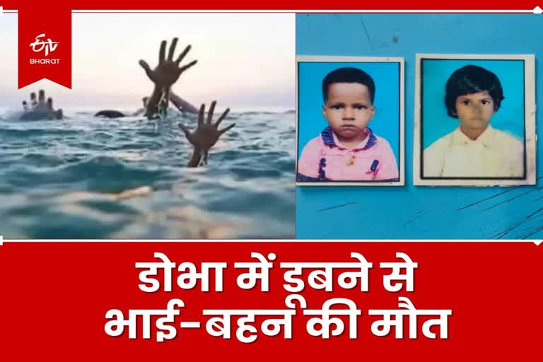 Brother sister died due to drowning in pond in Hazaribag