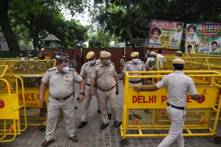 Security personnel in national Capital on holi