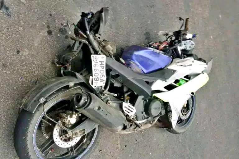 Bike and car accident in rampur