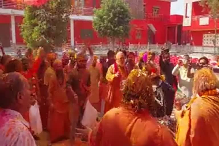 Saints Holi in Haridwar