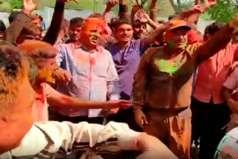 Police Holi in Chittorgarh