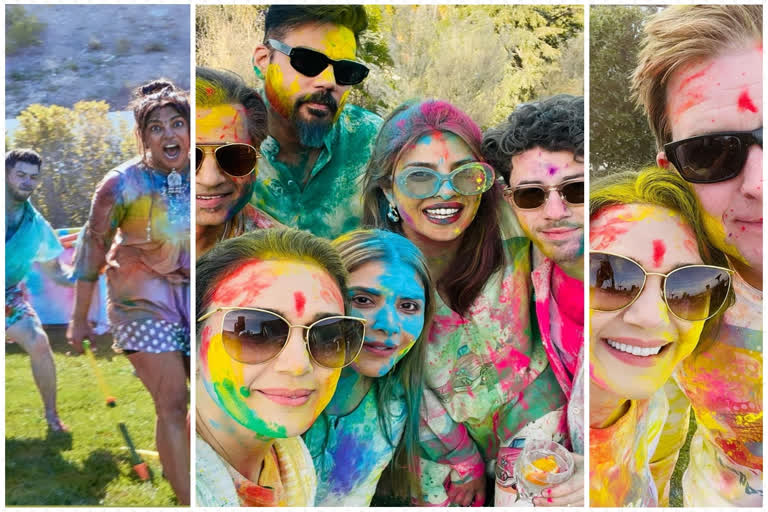 Priyanka Chopra, Nick Jonas re-unite with Priety Zinta and hubby Gene Goodenough to celebrate Holi in LA