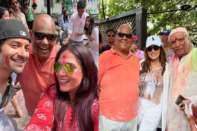 Satish Kaushik Holi Pics