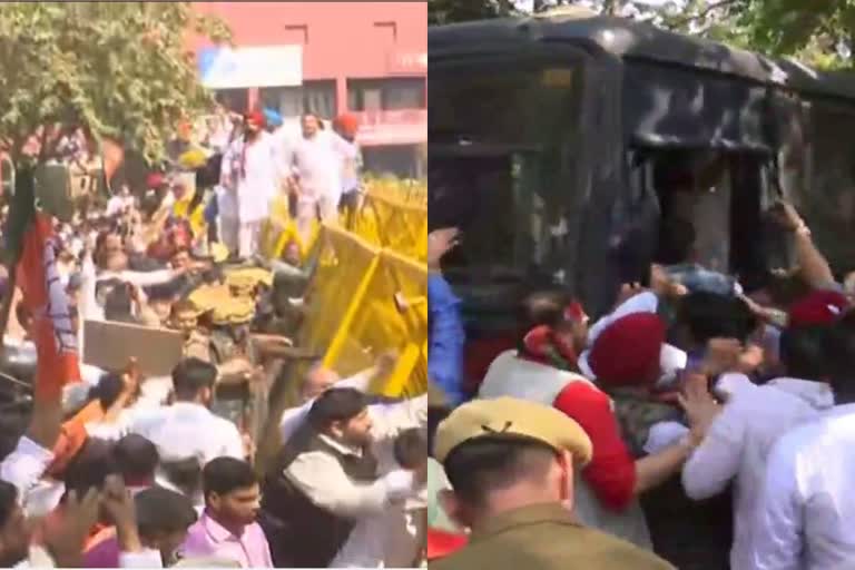 BJP Protest In Chandigarh