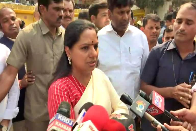 K Kavitha meets Yechury a day ahead of her dharna over Women's Reservation Bill