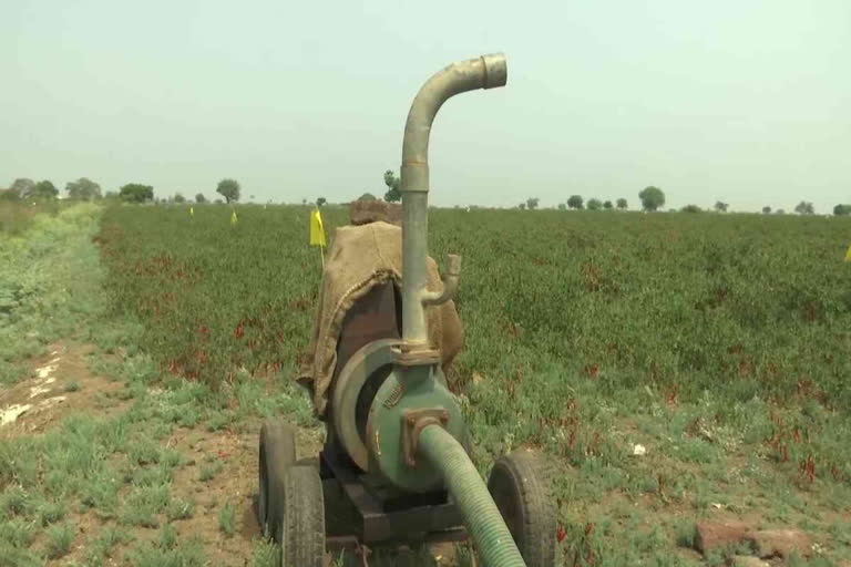 Farmers are farming with diesel engines