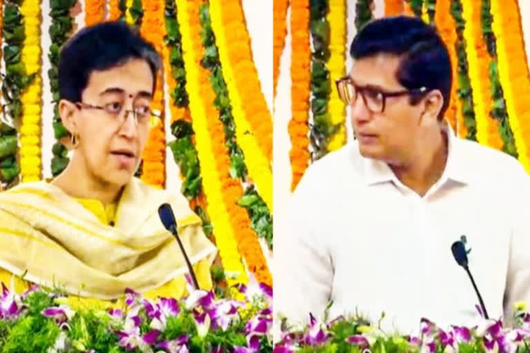 Atishi, Saurabh take charge of ministries