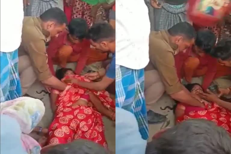 सीतापुर पुलिस ने बचाई महिला की जान.
