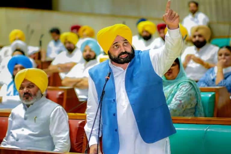 Chief Minister Bhagwant Maan spoke against Charanjit Channi in Punjab Vidhan Sabha