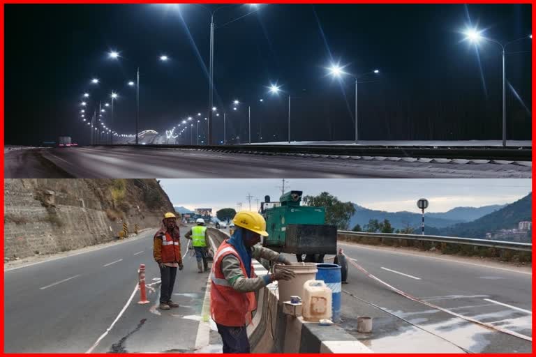 installation of lights on National Highway 5