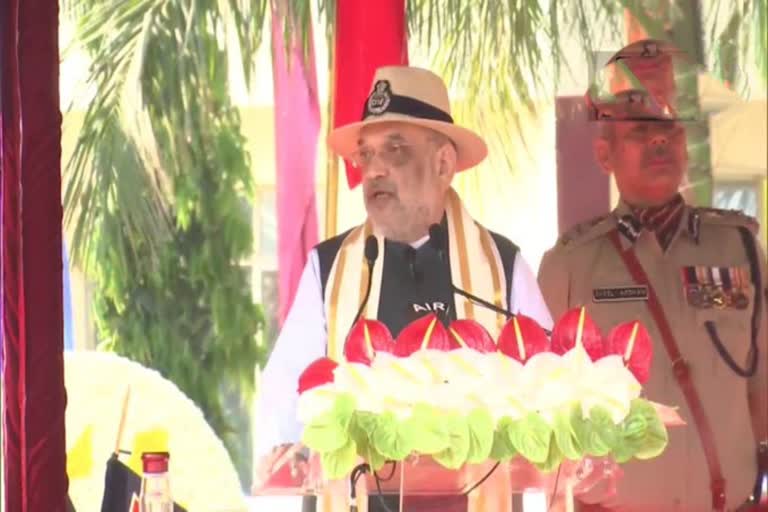 Amit Shah attends CISF Raising Day parade