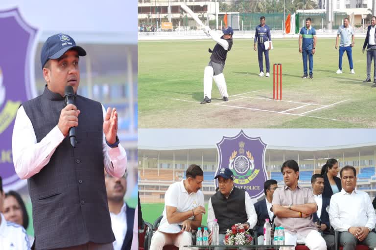 dgp-cup-cricket-tournament-in-surat-harsh-sanghvi-attended-and-played-cricket