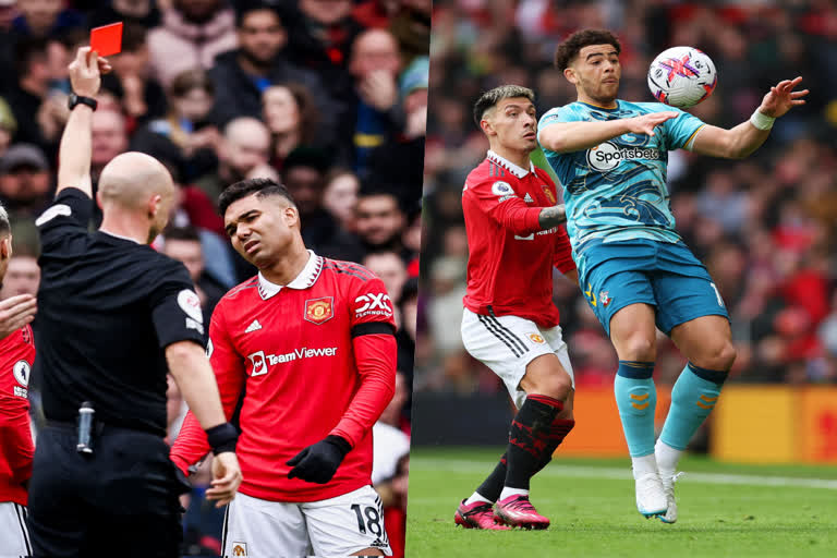 Manchester United in draw against Southampton  Manchester United നേ Southampton  മാഞ്ചസ്റ്റർ യുണൈറ്റഡ് vs സതാംപ്‌ടൺ  Casemiro red card  Premier league news  Premier league  English premier league  epl  sports news  പ്രീമിയർ ലീഗ്