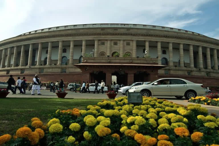 Parliament Ruckus Over Rahul's Remark ETV BHARAT