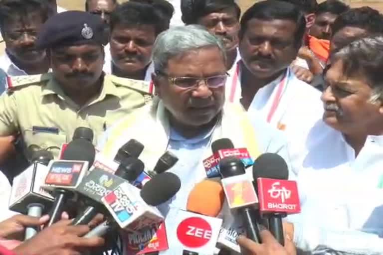 Opposition Party leader Siddaramayya