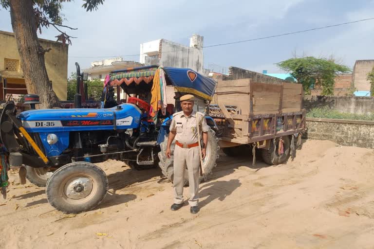 Police recovered three tractor trolleys