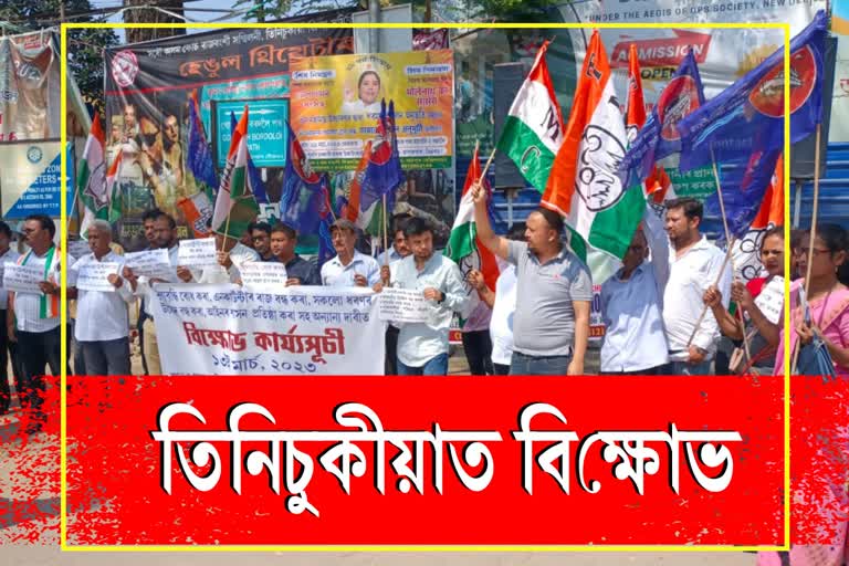 Opposition parties protest against BJP Govt in Tinsukia