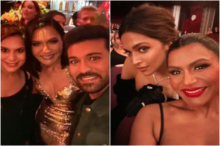 Viral alert: Mindy Kaling poses with Deepika Padukone, Ram Charan-wife Upasana at Oscars 2023