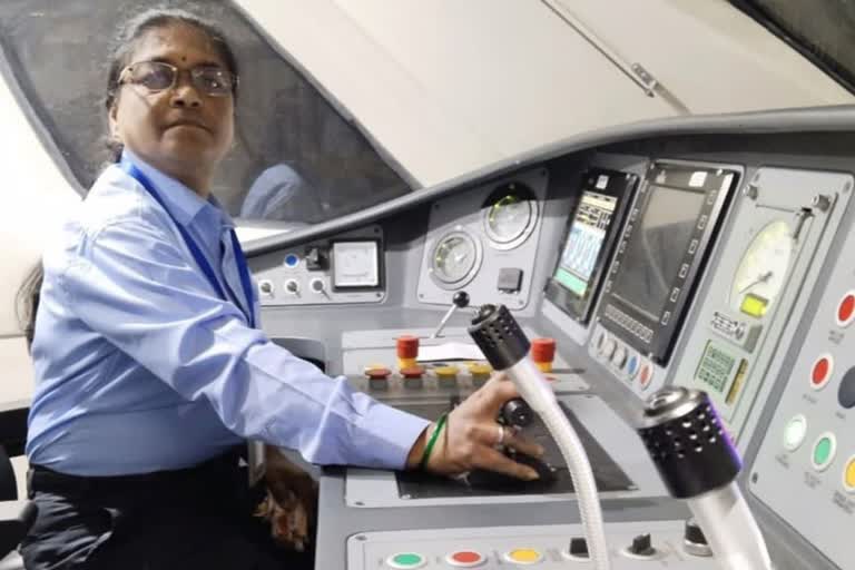 Surekha Yadav drives Vande Bharat Express as the First Woman Loco Pilot