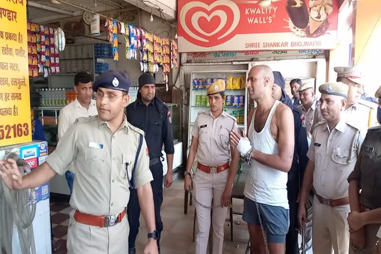 Police procession of history sheeters in bhiwadi