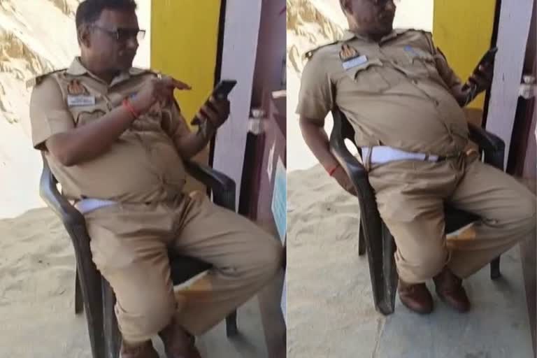 यातायात पुलिस के दरोगा का घूस लेते वीडियो