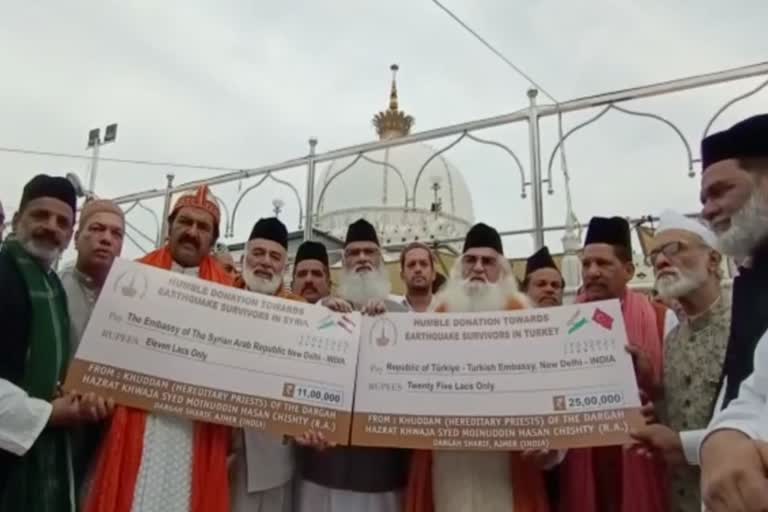 aid money sent from ajmer dargah turkey and syria