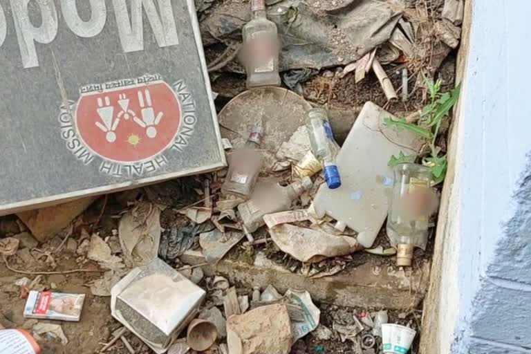 Empty liquor bottles recovered from Vaishali