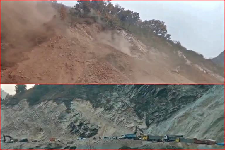 कंपनी द्वारा NH 707 पर ब्लास्ट कराने की वजह से मार्ग ठप.