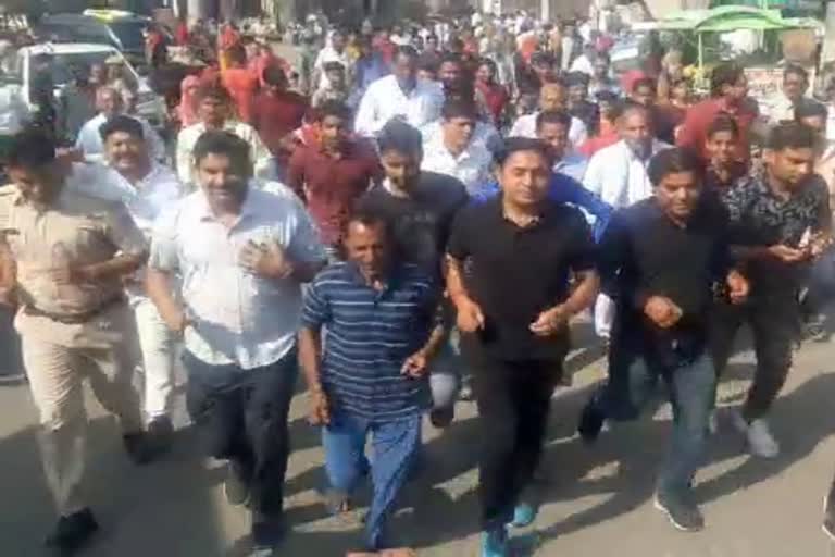 Baljeet yadav Ran from Gandhi Chowk to Collectorate