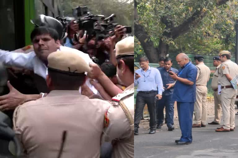 delhi police at rahul residence