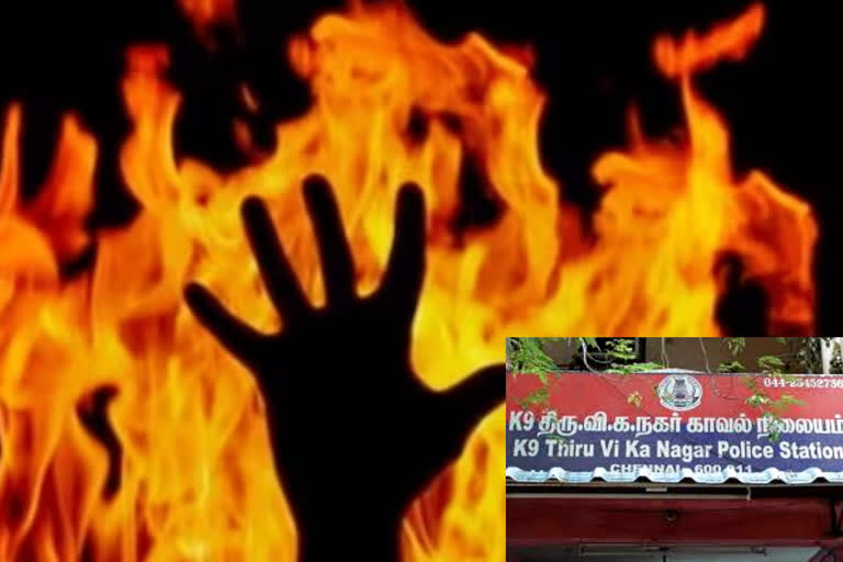 Sister arrested for killing brother by pouring petrol on fire due to property dispute in Chennai