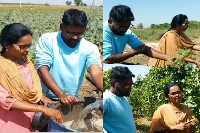 couple doing organic forming in komurambheem district telangana