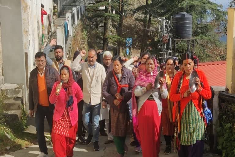 people take out rally in Mussoorie
