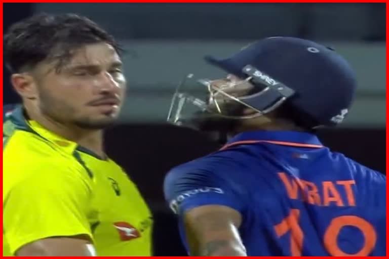 Marcus Stoinis collides with Virat Kohli