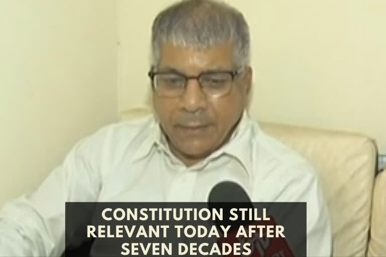 Constitution still relevant today after seven decades  Prakash Ambedkar  Father of Indian Constitution  Constitution Day  Constitution still relevant today after seven decades:P Ambedkar  ഭരണഘടന പ്രാബല്യത്തില്‍ വന്നിട്ട് ഏഴ് പതിറ്റണ്ട്