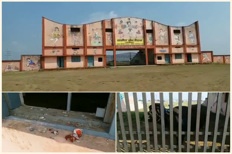 Three grounds built at a cost of 80 lakhs are taken into no use in khandwa