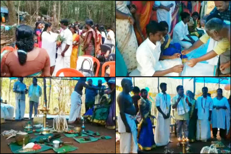 malapandara marriage ceremony  ആഘോശമാക്കി കാടിനുള്ളിലെ കല്യാണം  പത്തനംതിട്ട ന്യൂ  latest Malayalam news updates  Pathanamthitta news updates  local news updates Malayalam