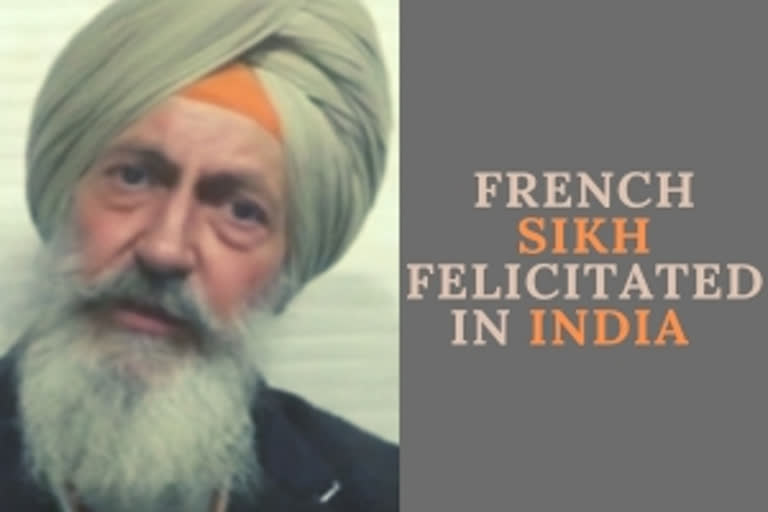 Punjab: French man adopts Sikhism, felicitated for organic farming in India