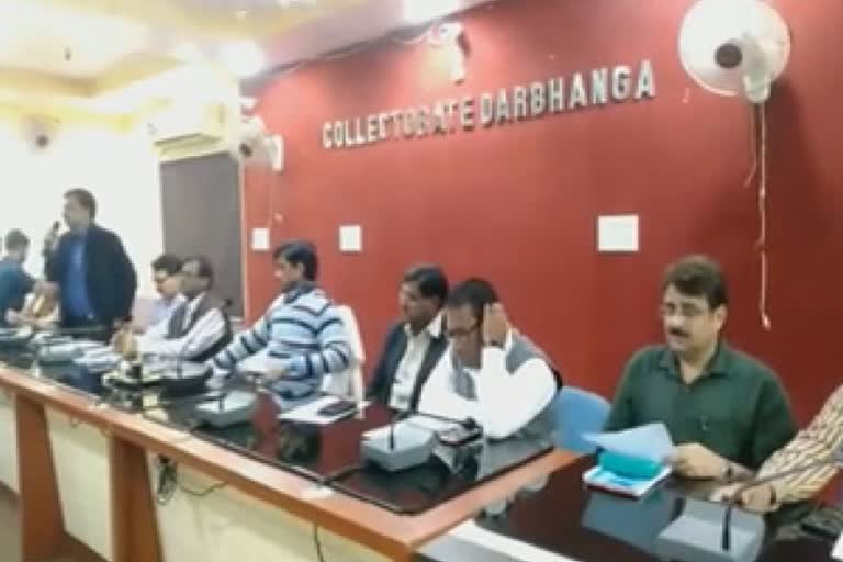 workers take oath on Constitution Day in darbhanga