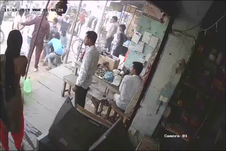 video of mother and son beaten in palwal