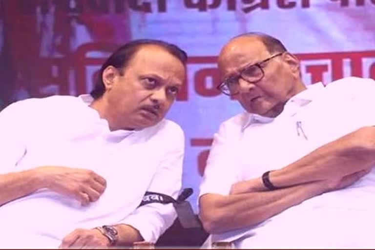 File Phtoto - Ajit Pawar meet with Sharad Pawar